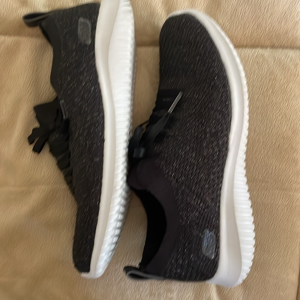 Skechers Air Cooled Memory Foam Women's Black Knit Sneakers - Picture 12 of 15